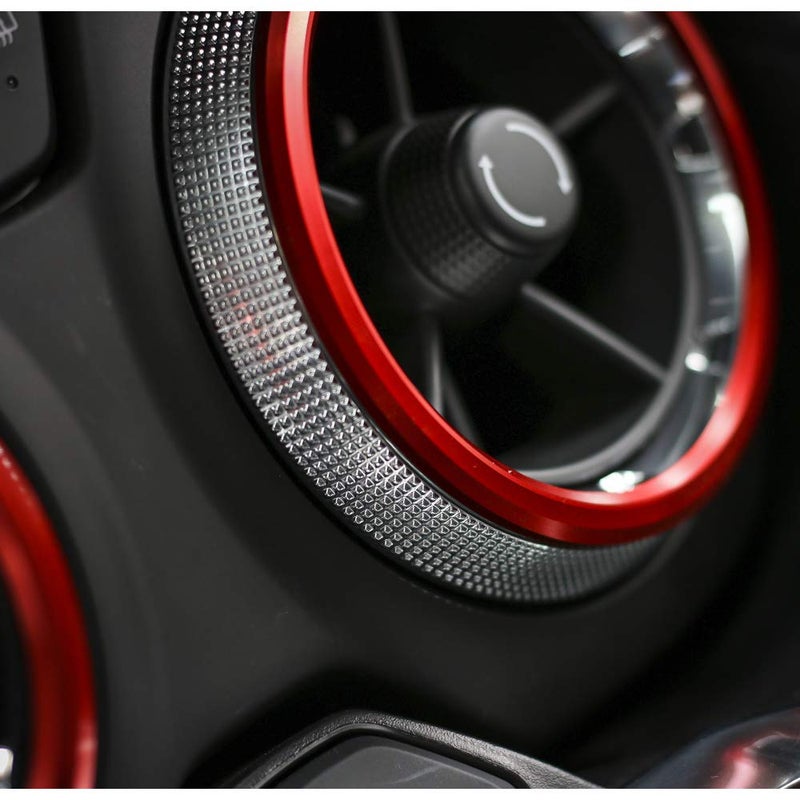 Keptrim for Camaro Accessories AC Knobs Air Conditioner Outlet Vent Trim for 2016-2020 Chevrolet Camaro, Red Aluminum, 4pcs - Image 5